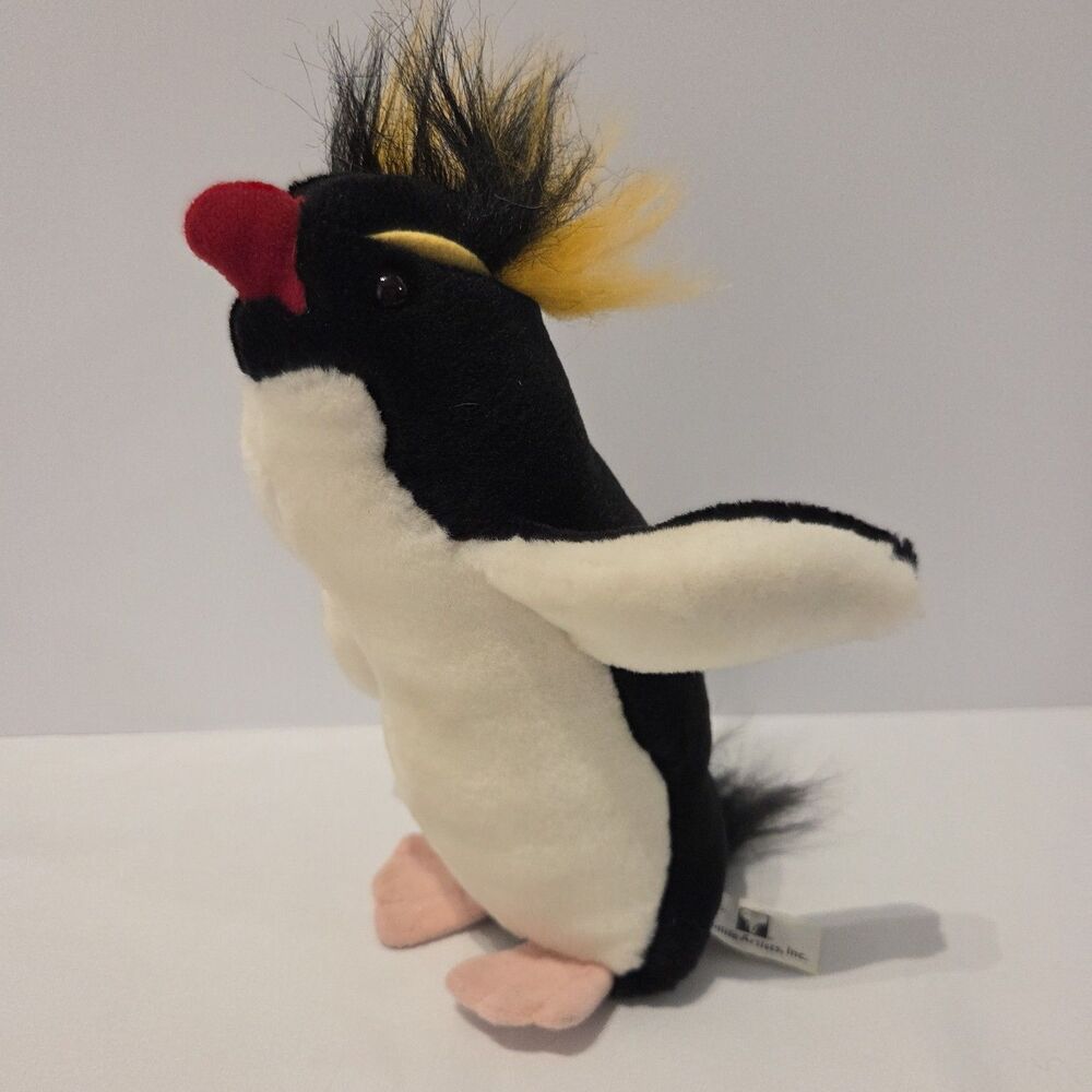 Wildlife Artists Realistic Rockhopper Penguin Plush Stuffed Animal 8” Bean Bag